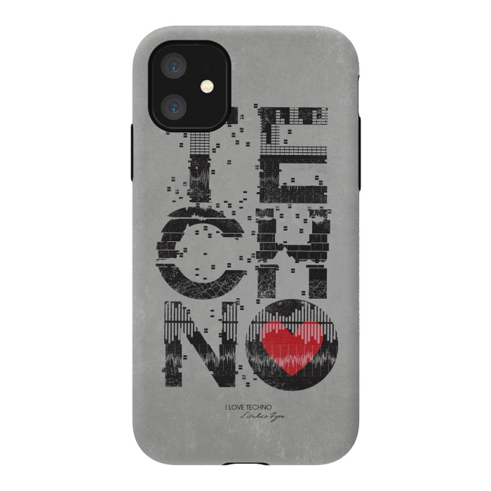 iPhone 11 StrongFit I Love Techno by Sitchko