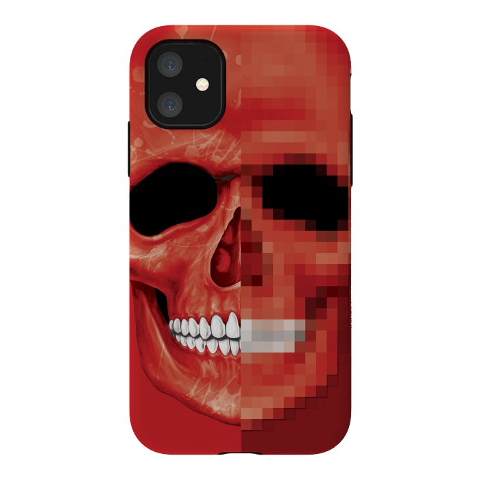 iPhone 11 StrongFit Red Skull by Sitchko