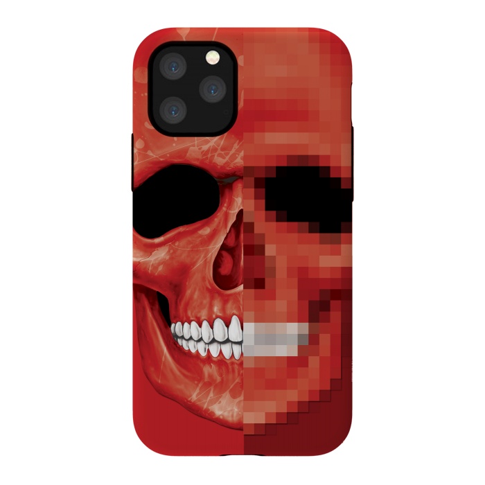 iPhone 11 Pro StrongFit Red Skull by Sitchko