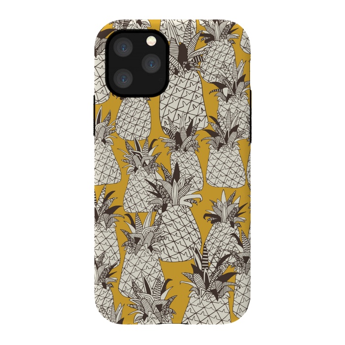 iPhone 11 Pro StrongFit Pineapple Sunshine by Sharon Turner