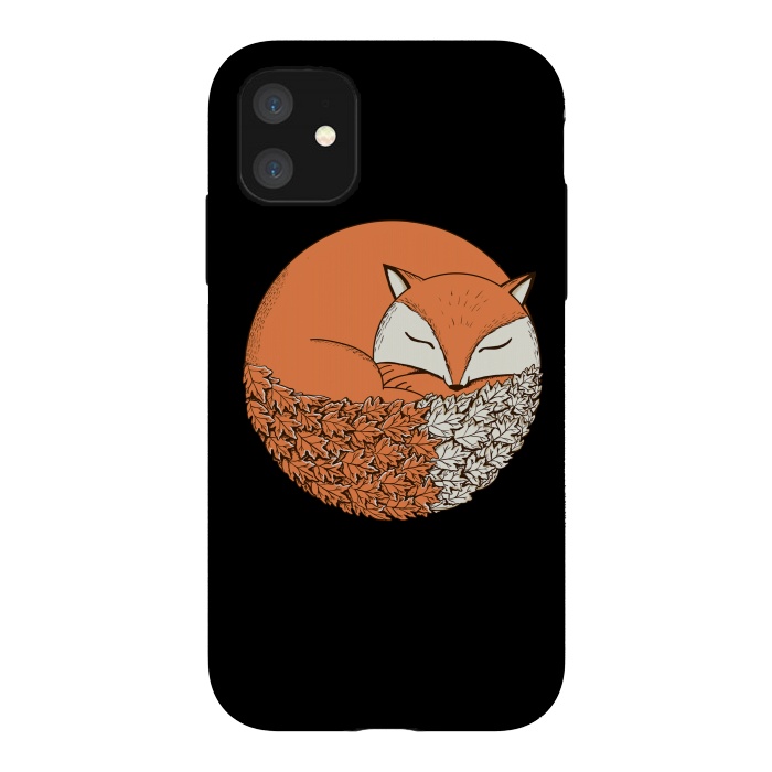 iPhone 11 StrongFit Fox Black by Coffee Man