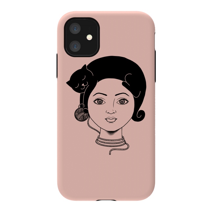 iPhone 11 StrongFit Cat Lady by Coffee Man