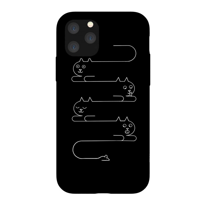 iPhone 11 Pro StrongFit Cats Line by Coffee Man