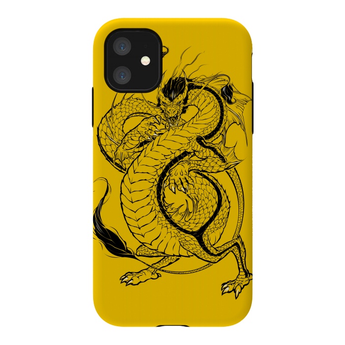 iPhone 11 StrongFit Bruce, the Dragon by Draco