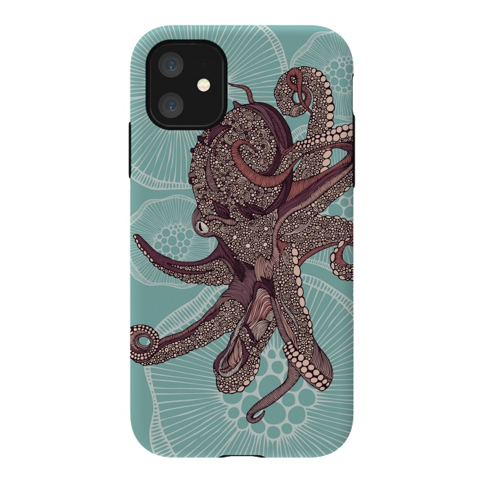iPhone 11 StrongFit Octopus by Valentina Harper