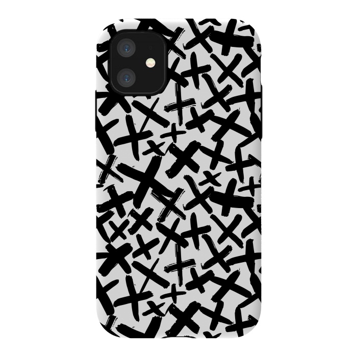 iPhone 11 StrongFit Black and white kisses by Laura Grant