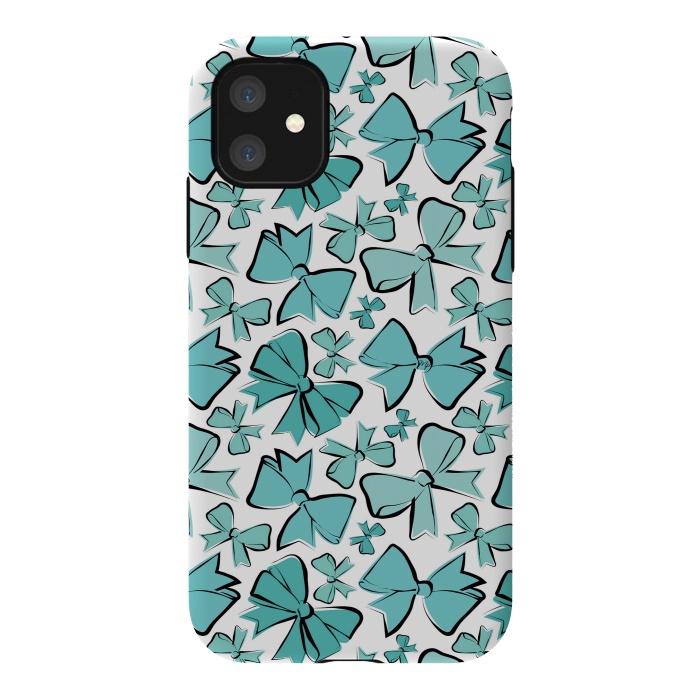 iPhone 11 StrongFit Blue Bows by Martina