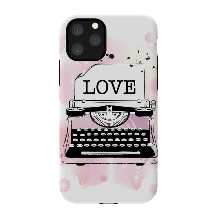 iPhone 11 Pro StrongFit Love Typewriter by Martina