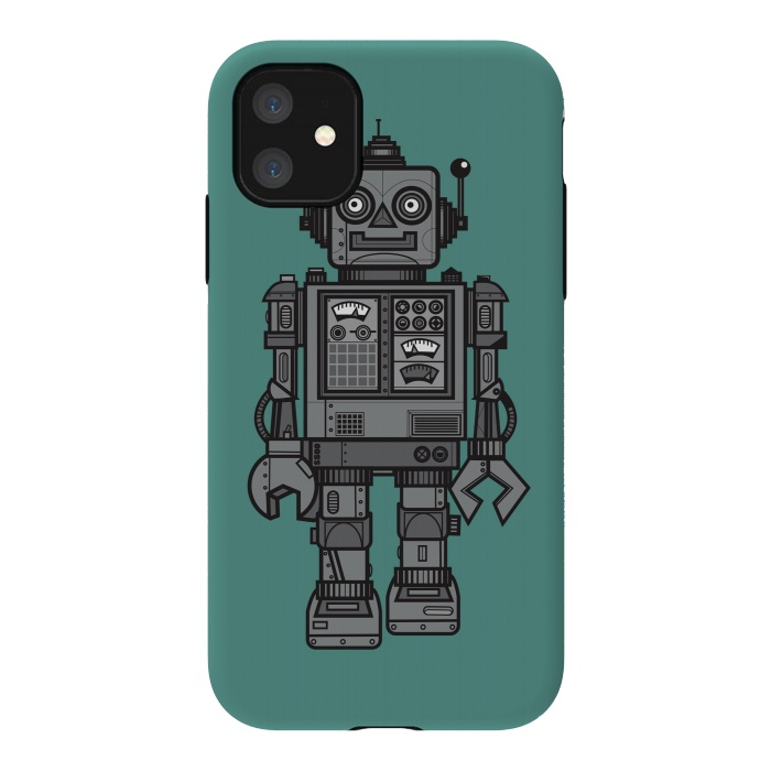 iPhone 11 StrongFit A Vintage Robot Friend by Wotto