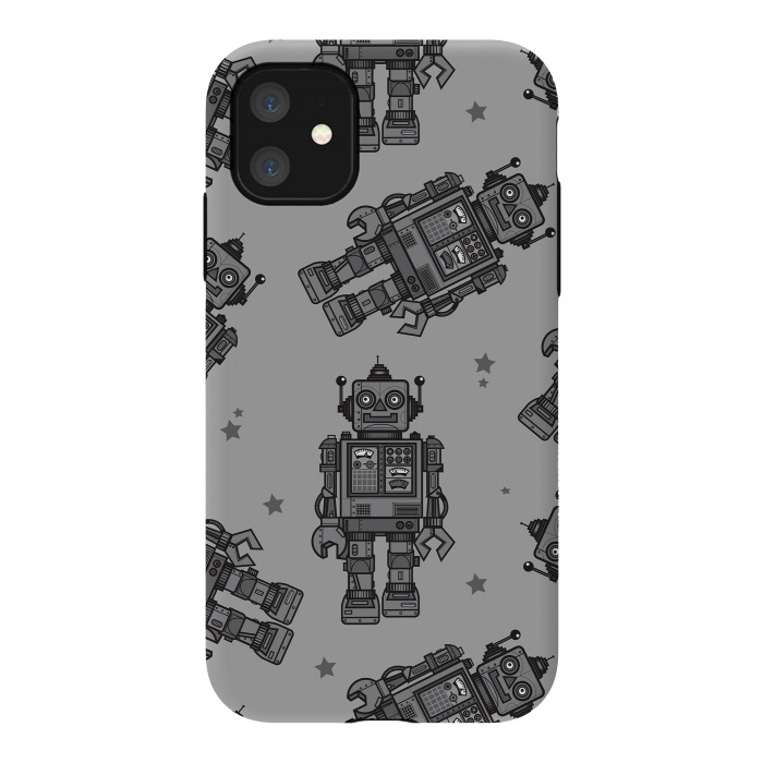 iPhone 11 StrongFit A Vintage Robot Friend Pattern  by Wotto