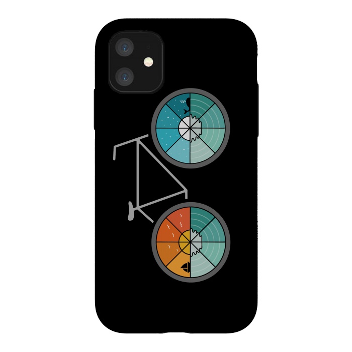 iPhone 11 StrongFit Bicycle Landscape by Coffee Man