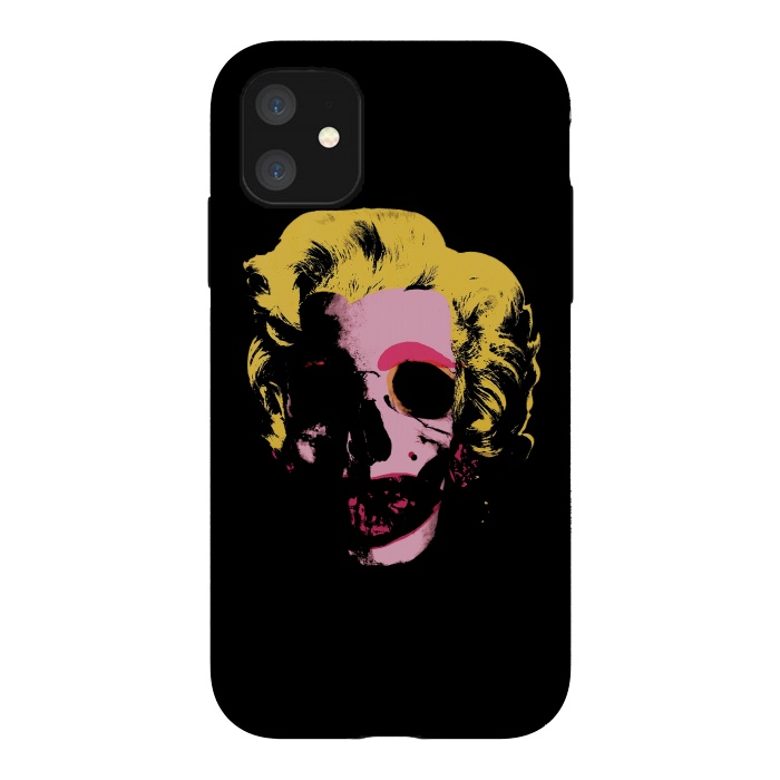 iPhone 11 StrongFit Marilyn Monroe Pop Art Skull by Alisterny