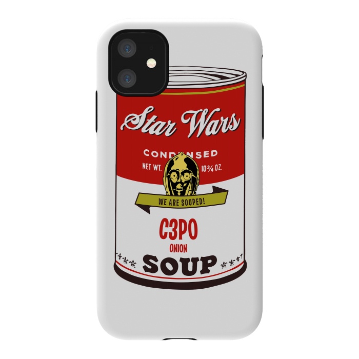 iPhone 11 StrongFit Star Wars Campbells Soup C3PO by Alisterny