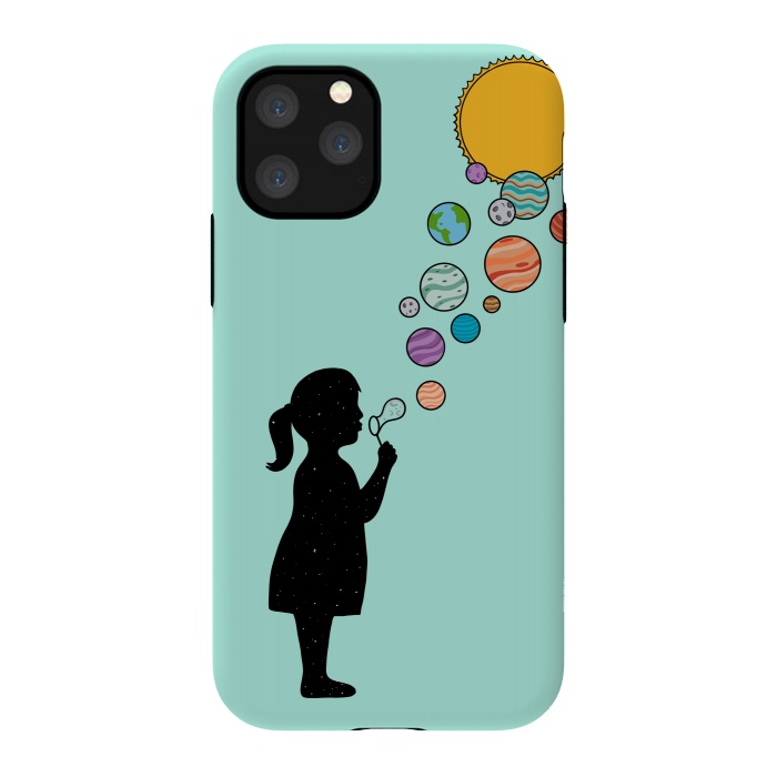iPhone 11 Pro StrongFit Planets bubbles by Coffee Man