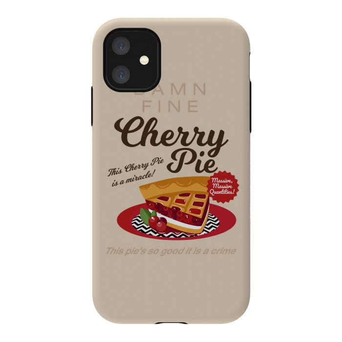 iPhone 11 StrongFit Twin Peaks Damn Fine Cherry Pie by Alisterny