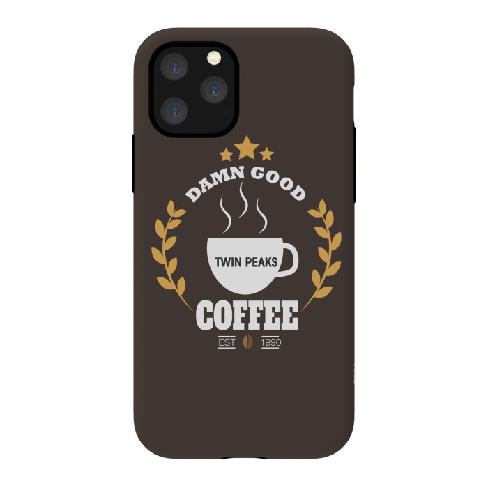 iPhone 11 Pro StrongFit Twin Peaks Damn Good Coffee by Alisterny