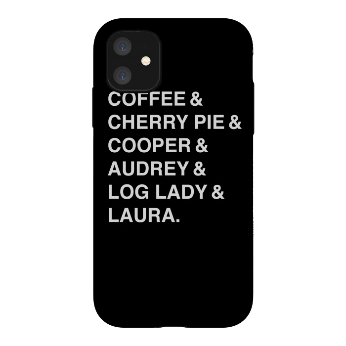 iPhone 11 StrongFit Twin Peaks Coffee & Cherry  by Alisterny