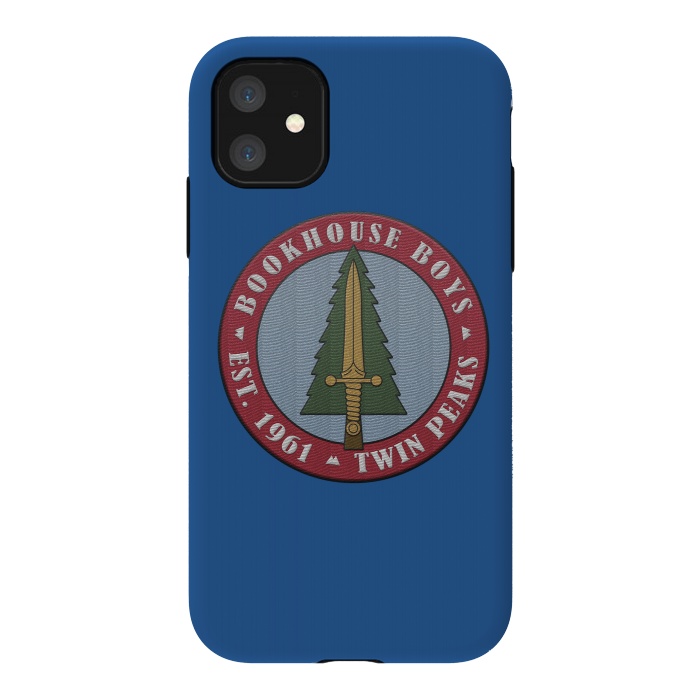 iPhone 11 StrongFit Twin Peaks Bookhouse Boys Embroidered by Alisterny