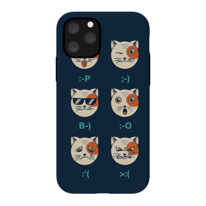 iPhone 11 Pro StrongFit Cat Emoticon by Coffee Man