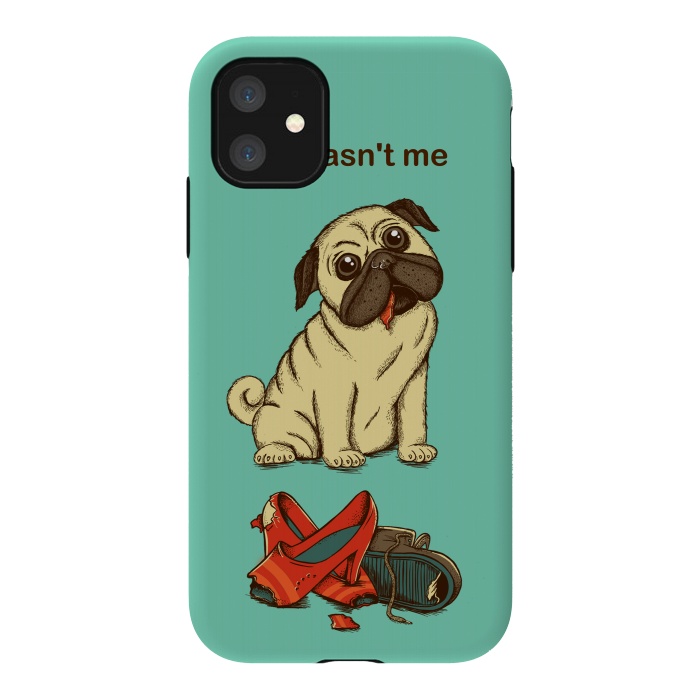 iPhone 11 StrongFit Dog And Shoes by Coffee Man