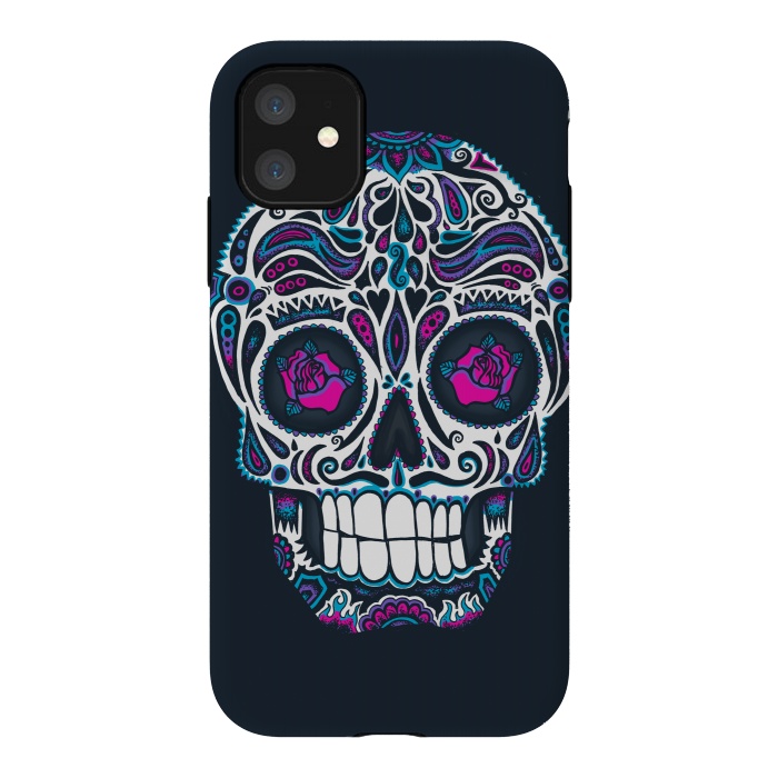 iPhone 11 StrongFit Calavera IV Neon  by Wotto