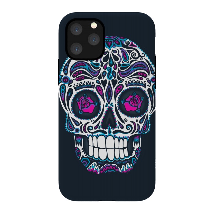 iPhone 11 Pro StrongFit Calavera IV Neon  by Wotto
