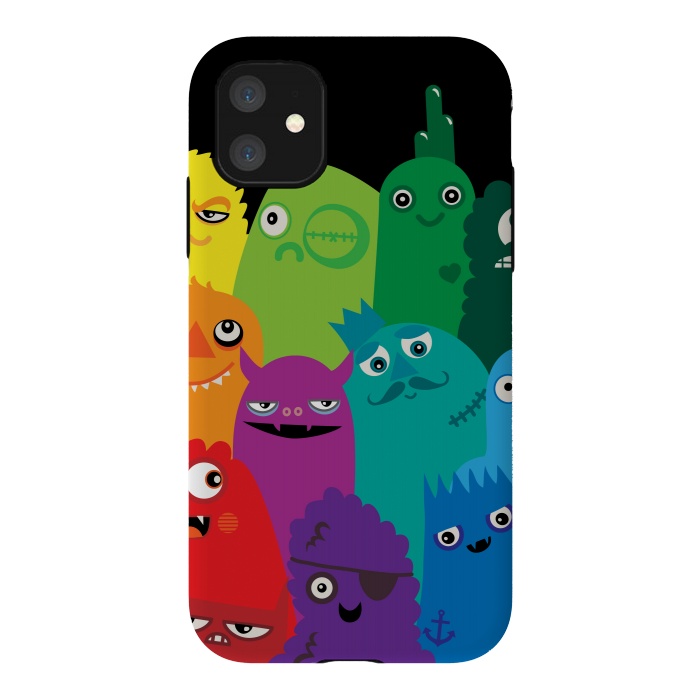 iPhone 11 StrongFit Phone full of Monsters by Wotto