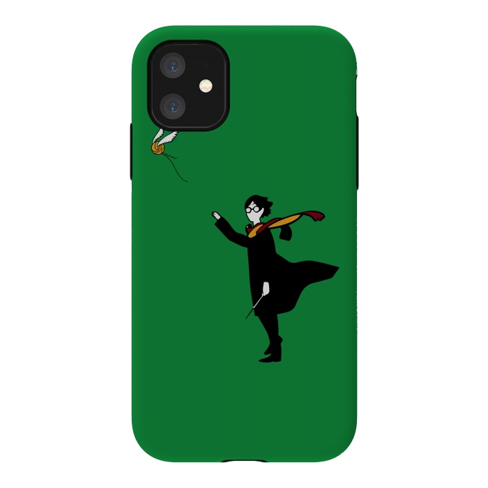 iPhone 11 StrongFit Harry Potter Banksy Balloon by Alisterny