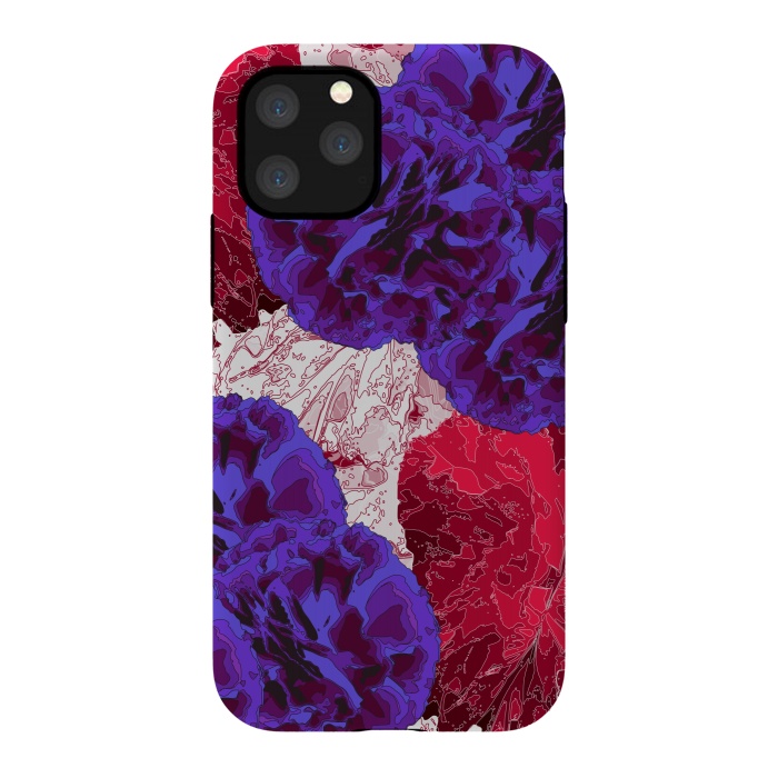 iPhone 11 Pro StrongFit Outlined Flowers by Zala Farah