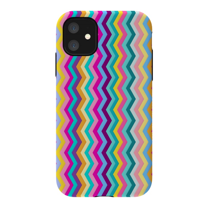 iPhone 11 StrongFit Zigzag by Elizabeth Dioquinto