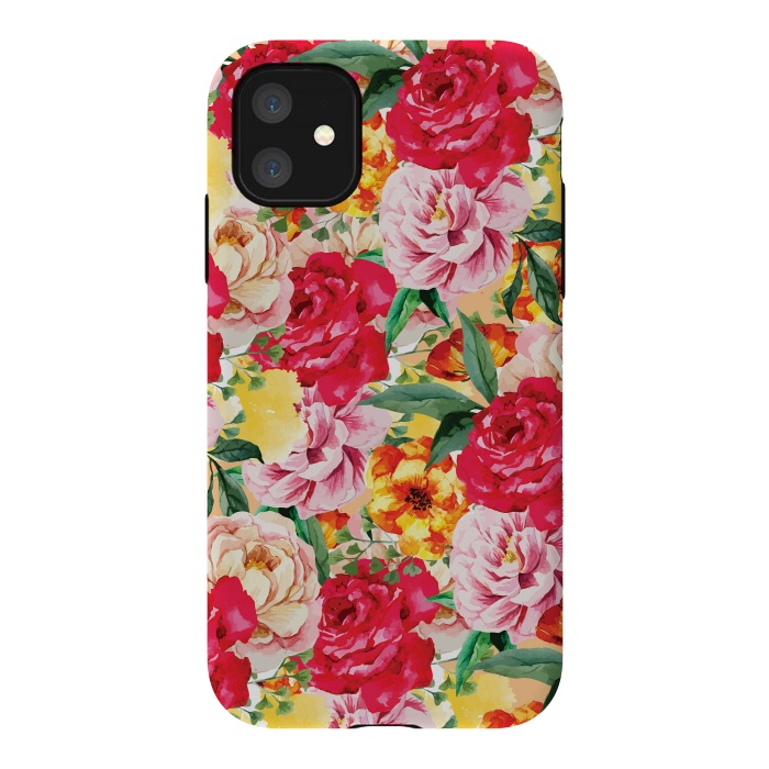 iPhone 11 StrongFit Red Roses by Rossy Villarreal