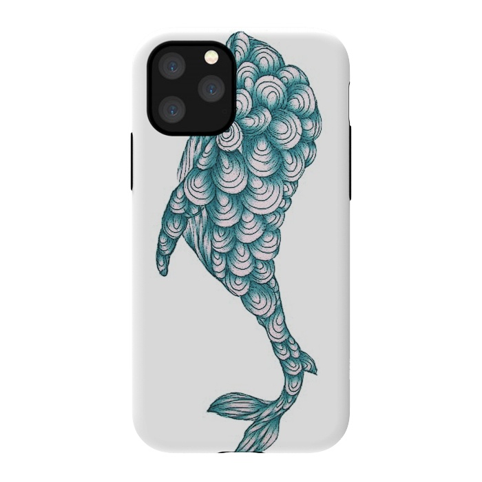 iPhone 11 Pro StrongFit Turquoise Whale by ECMazur 