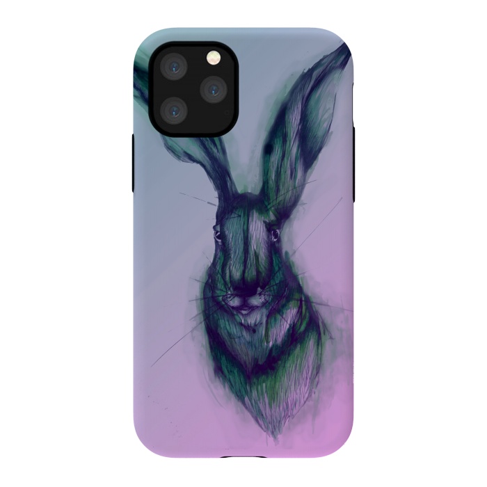 iPhone 11 Pro StrongFit Watercolor Hare by ECMazur 