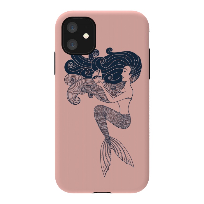 iPhone 11 StrongFit Mermaid Rose by Coffee Man