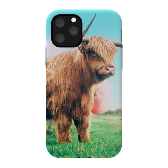 iPhone 11 Pro StrongFit Highland Cow by Uma Prabhakar Gokhale