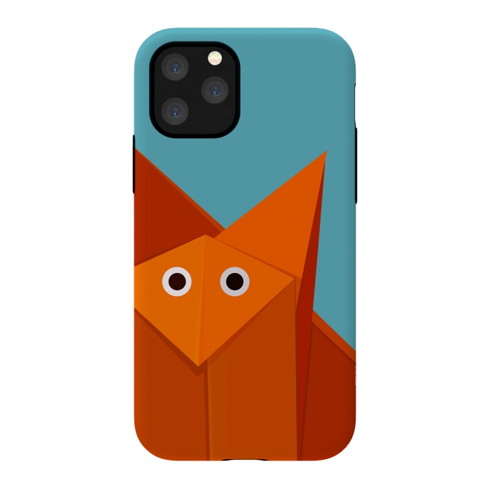 iPhone 11 Pro StrongFit Cute Origami Fox by Boriana Giormova