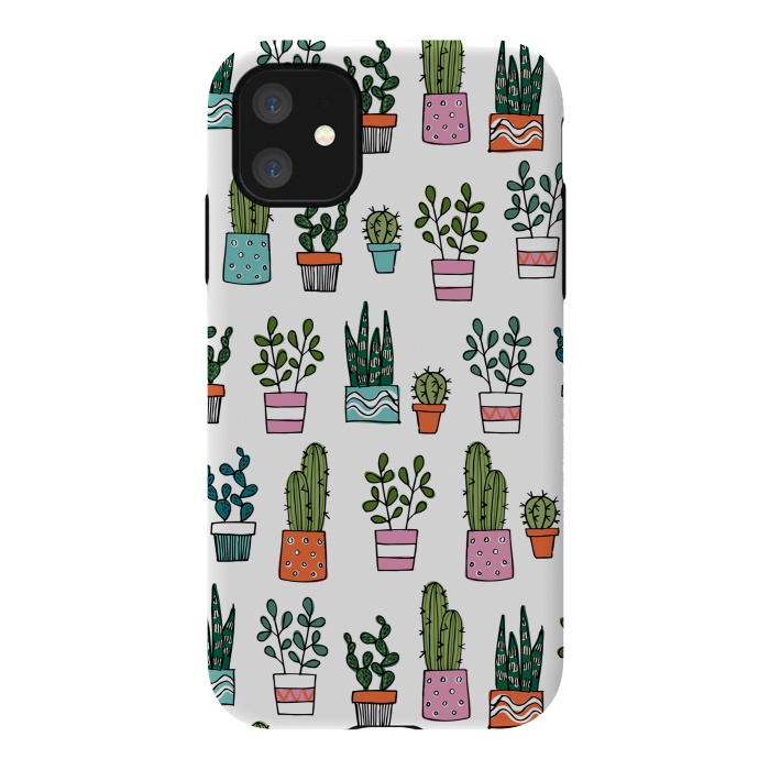 iPhone 11 StrongFit cacti in pots 2 by Laura Grant