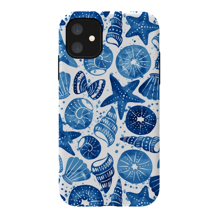 iPhone 11 StrongFit sea shells by Laura Grant