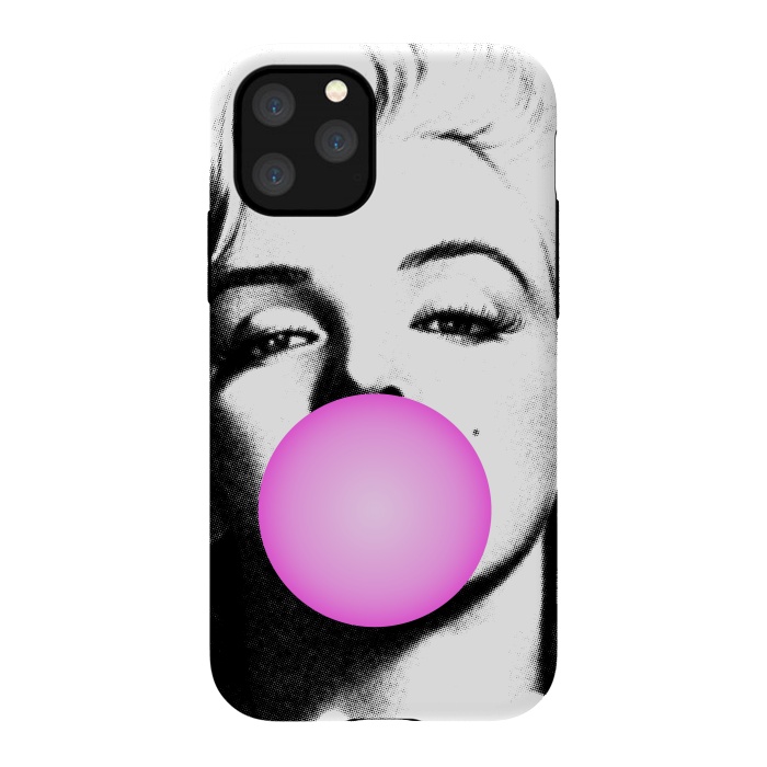 iPhone 11 Pro StrongFit Marilyn Chewing Gum Bubble by Mitxel Gonzalez