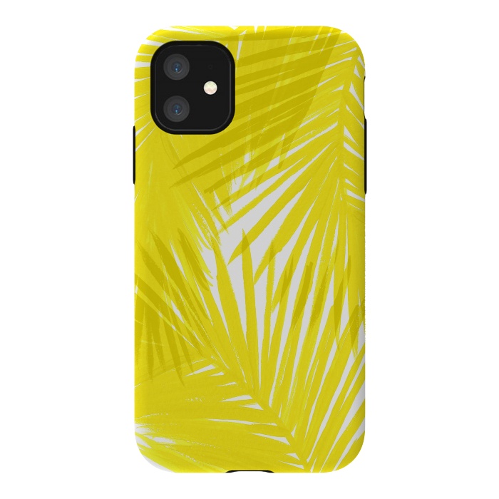 iPhone 11 StrongFit Yellow Palms by Caitlin Workman