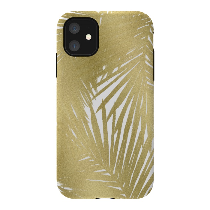 iPhone 11 StrongFit Gold Palms by Caitlin Workman