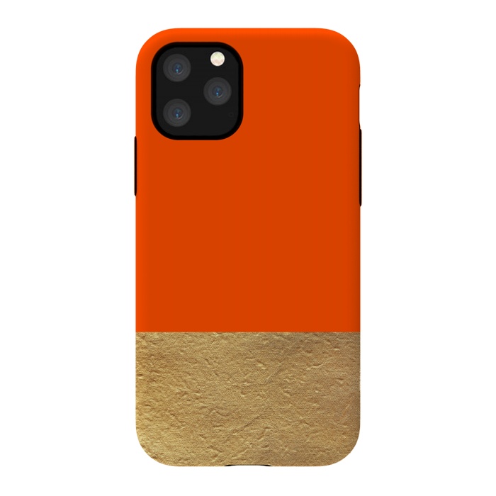 iPhone 11 Pro StrongFit Color Block Red and Gold by Caitlin Workman