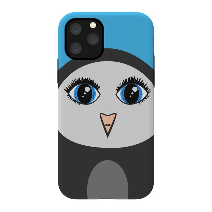 iPhone 11 Pro StrongFit Cute Cartoon Geometric Penguin Face by Boriana Giormova