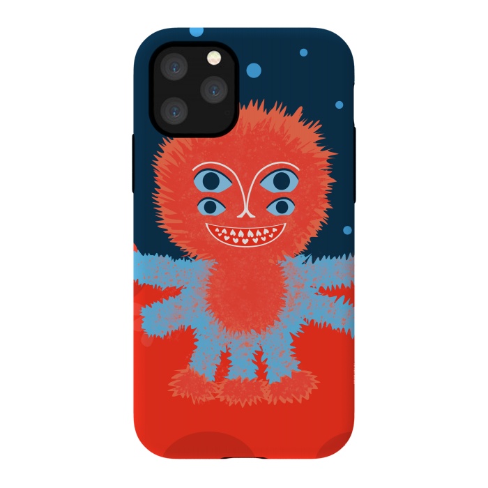 iPhone 11 Pro StrongFit Cute Furry Cartoon Alien Character by Boriana Giormova