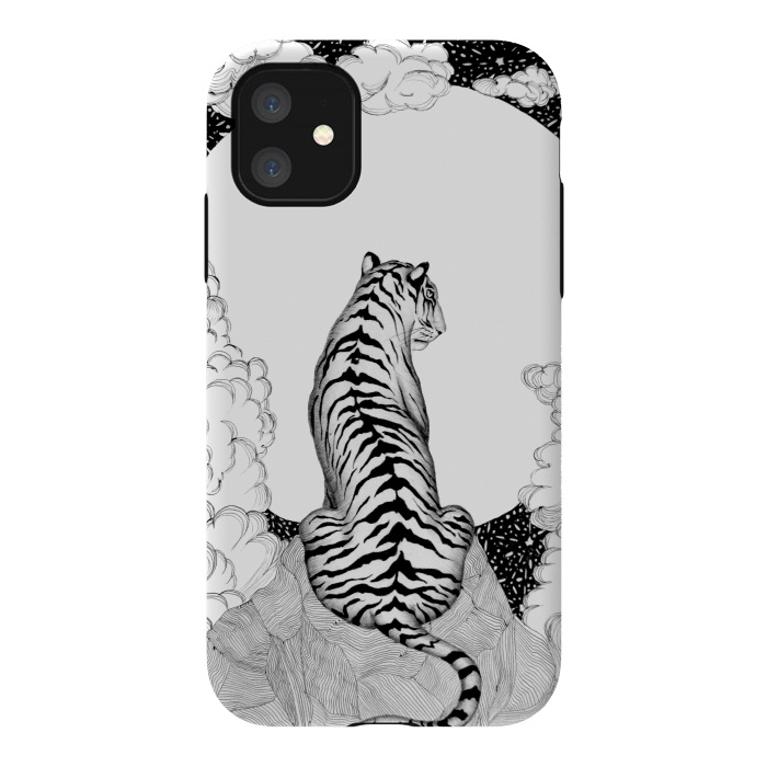 iPhone 11 StrongFit Tiger Moon by ECMazur 