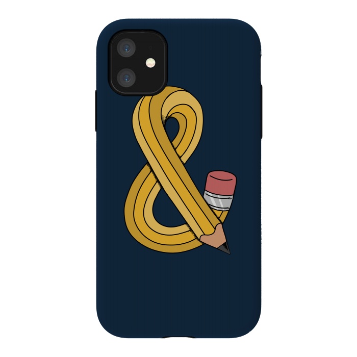 iPhone 11 StrongFit ampersand pencil by Coffee Man