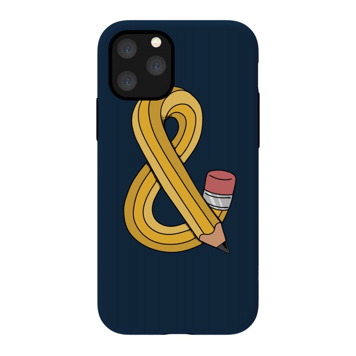 iPhone 11 Pro StrongFit ampersand pencil by Coffee Man