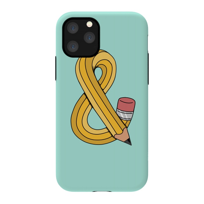 iPhone 11 Pro StrongFit Ampersand Pencil Green by Coffee Man