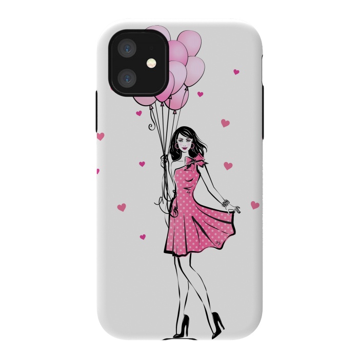 iPhone 11 StrongFit Girl with balloons by Martina