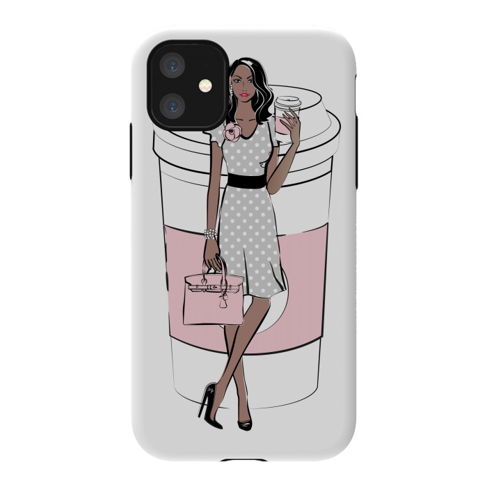 iPhone 11 StrongFit Coffee Boss Babe Woman by Martina